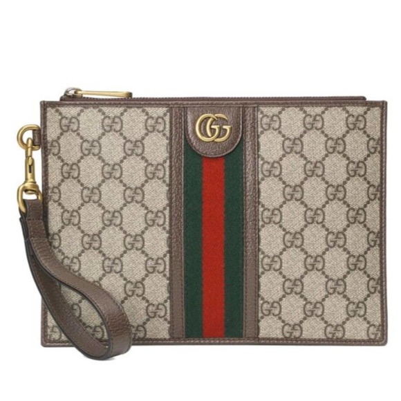 Ophidia Gg logo web pouch wristlet